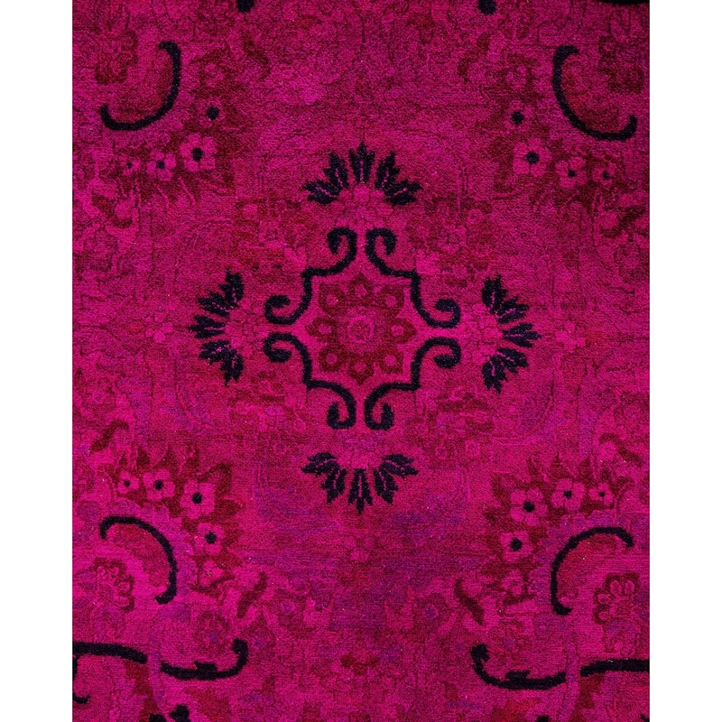 Overdyed, One-of-a-Kind Hand-Knotted Area Rug - Pink - 8' 2" x 10' 3"