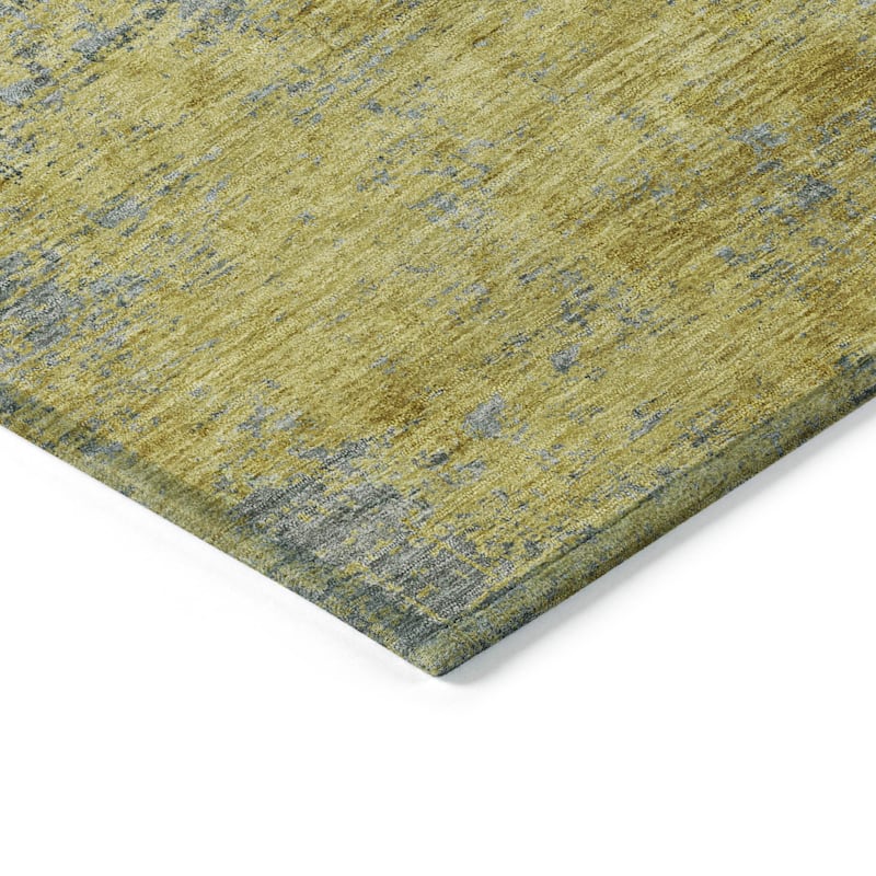 Machine Washable Indoor/ Outdoor Abstract Ombre Chantille Rug