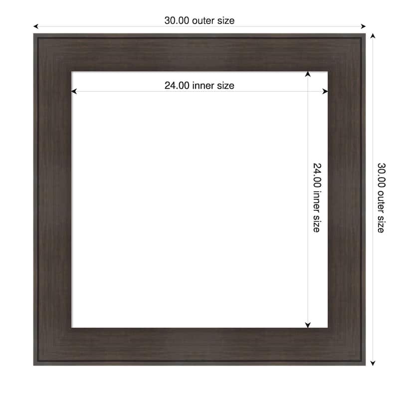 Amanti Art William Rustic Woodgrain Framed Dry Erase Magnetic Board - 30 x 30 in