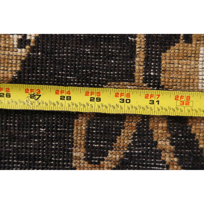 Geometric Oriental Gabbeh Kashkoli Area Rug Hand-knotted Wool Carpet - 7'10" x 11'3"