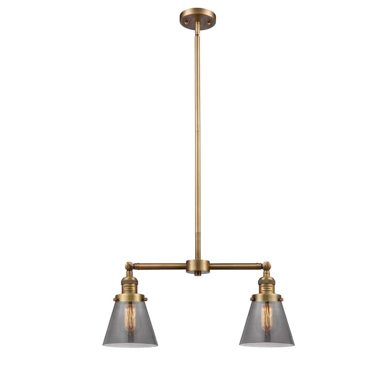 Innovations Lighting Small Cone 2 Light 21" Wide Linear Chandelier