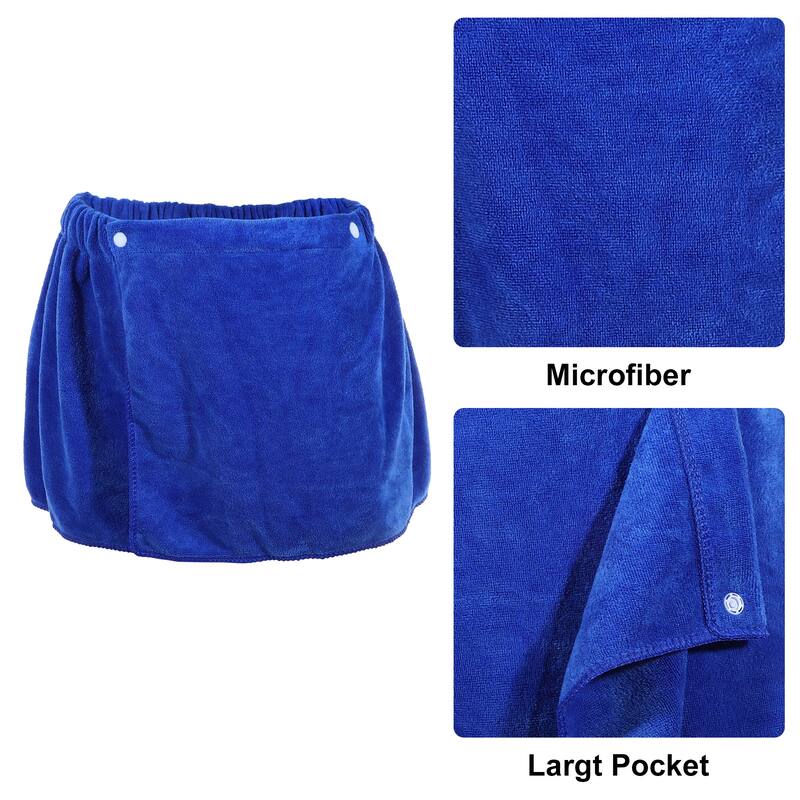 2 Pcs Men's Bath Wrap Towel, Body Wrap for Shower Spa, Adjustable Robes