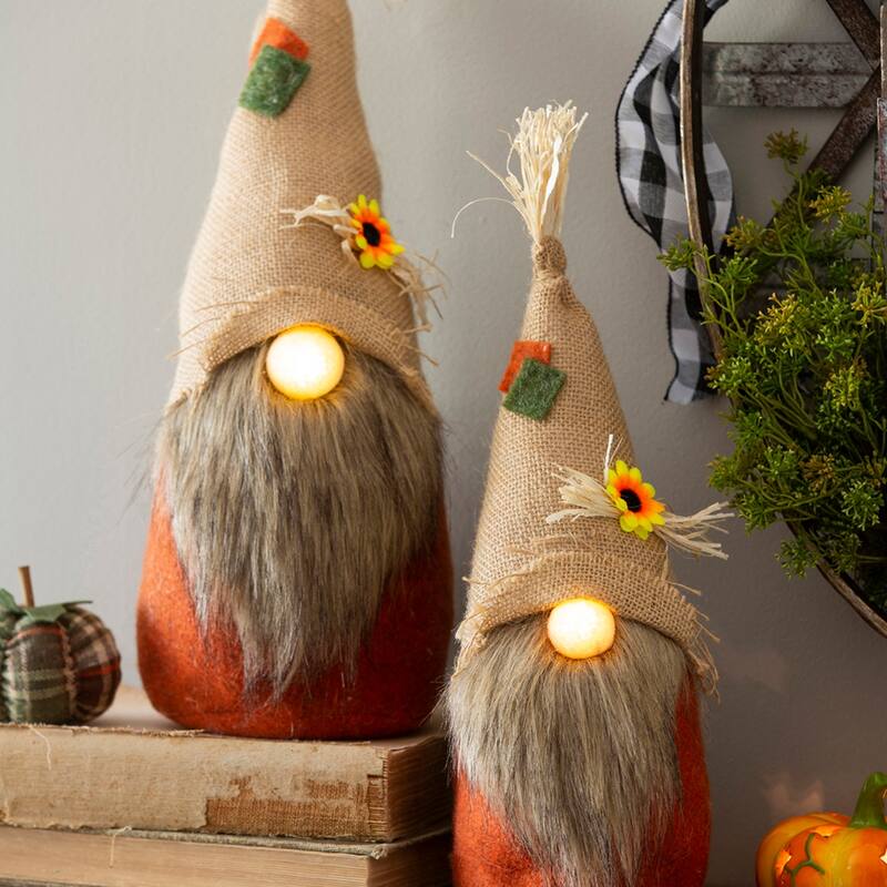 LED Plush Gnomes, Set of 2