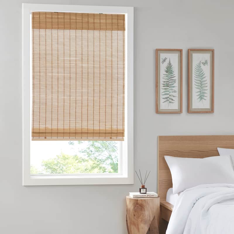 Madison Park Oakley Bamboo Light Filtering Roman Shade