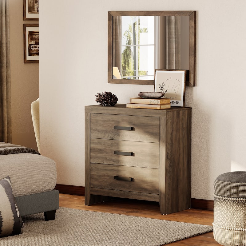 WAMPAT Farmhouse TV Stand, Modern Wood Media Console, Rustic Entertainment Center with Storage for Living Room, Bedroom