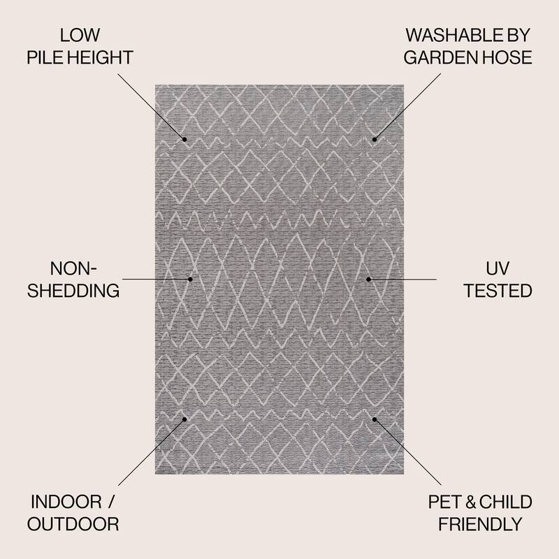 JONATHAN Y Jerash Moroccan Trellis Indoor/Outdoor Area Rug