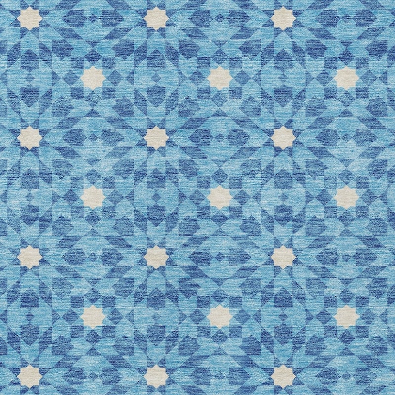 HomeRoots Floral Medallion Transitional Rectangle Outdoor Rug