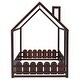 preview thumbnail 8 of 7, Espresso Full Size Wood Bed House Bed Frame with Fence