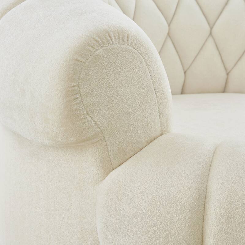 Accent Chair 360°Swivel Chair Sofa Barrel Swivel Chair Round Club Chair