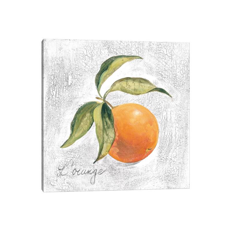 iCanvas "L Orange on White" by Silvia Vassileva Canvas Print