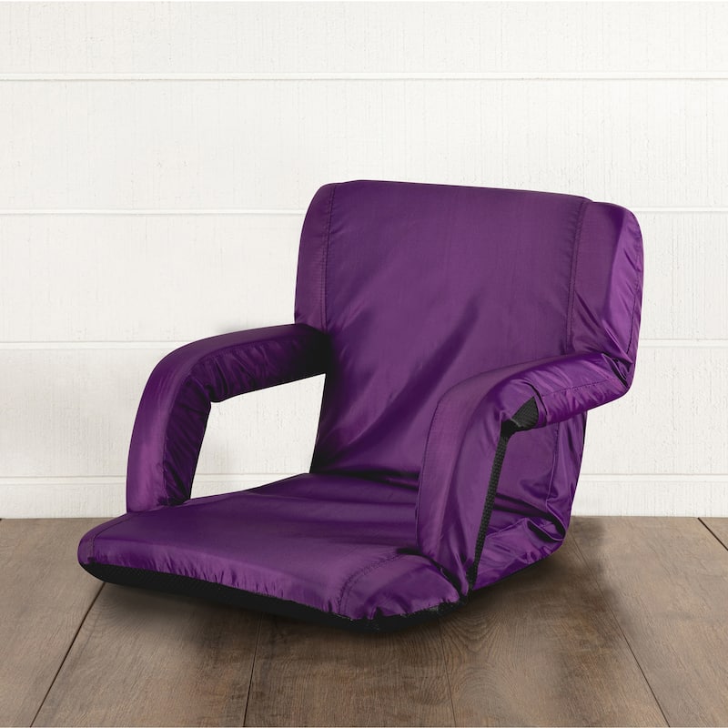 Picnic Time Ventura Purple Portable Reclining Stadium Seat