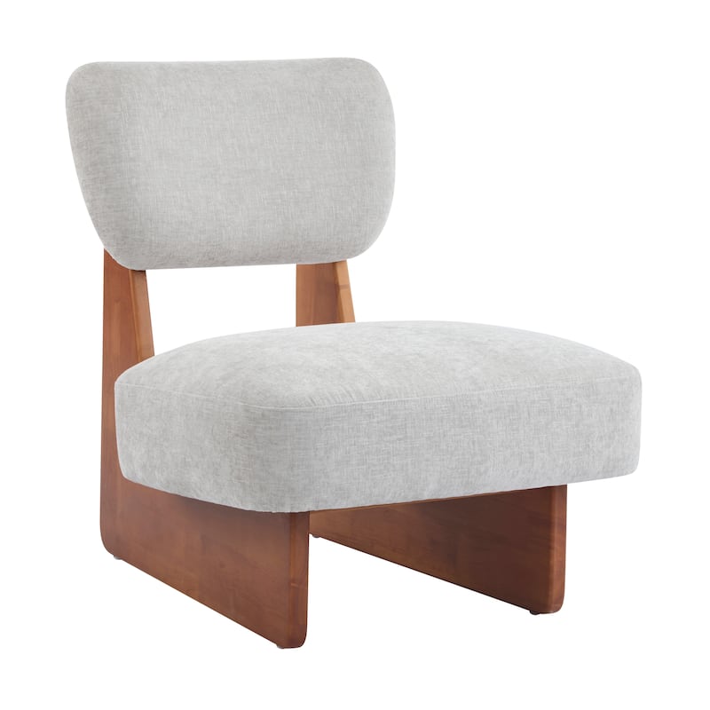 Roomfitters Modern Lounge Chair with Polyester Upholstery, Sturdy Black Wood Base, Minimalist Accent Seating, Set of 2