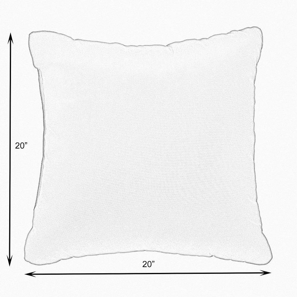 Sunbrella Canvas Natural Corded Indoor/ Outdoor Pillow Set (Set of 2)