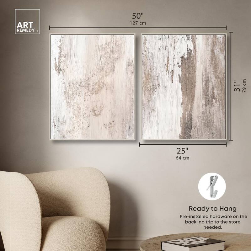 Striated Texture III Canvas Set of 2 by Art Remedy