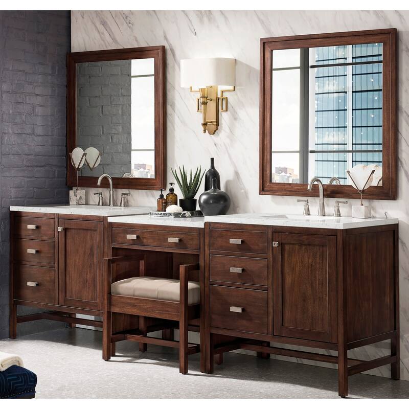 James Martin Vanities E444-V30GP-DB-EJP Addison 90" Double Basin