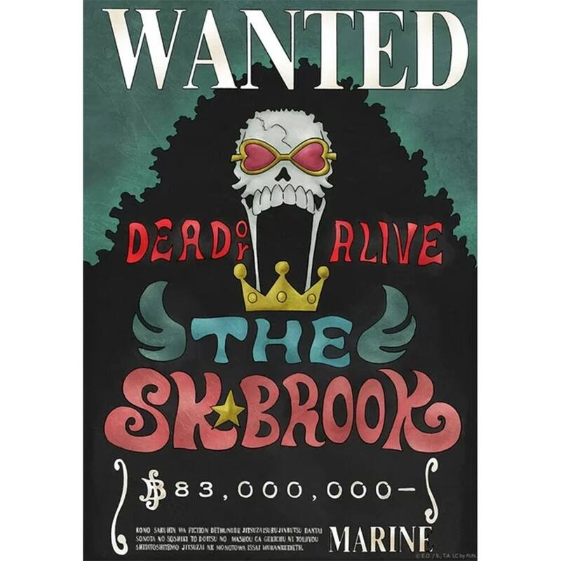 One Piece - Wanted The Brook Art Poster - 24 x 36 Inch