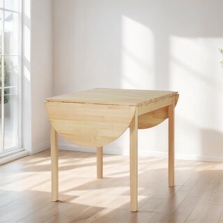 55" Solid Wood Kitchen Table, Drop Leaf Tables, Folding Dining Table ...