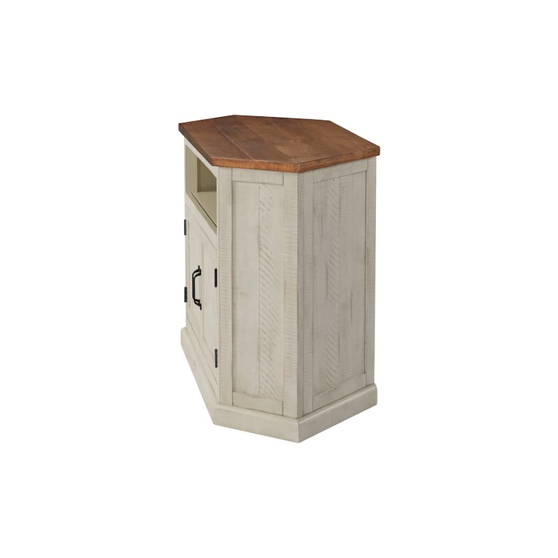 The Gray Barn Danebury Rustic 50-inch Solid Wood Corner TV Stand
