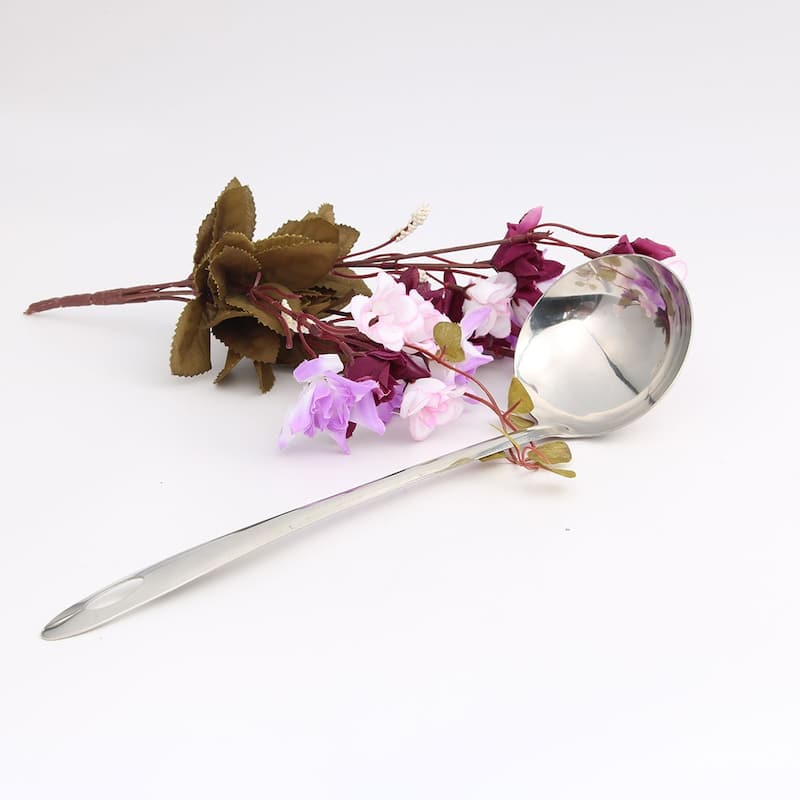 Stainless Steel Long Handle Soup Ladle Chef Cooking 12.8" 2pcs - 12.8" x 3.1" x 1"(L*W*H)