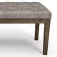 preview thumbnail 57 of 78, WYNDENHALL Hopewell 48 inch Wide Traditional Rectangle Ottoman Bench