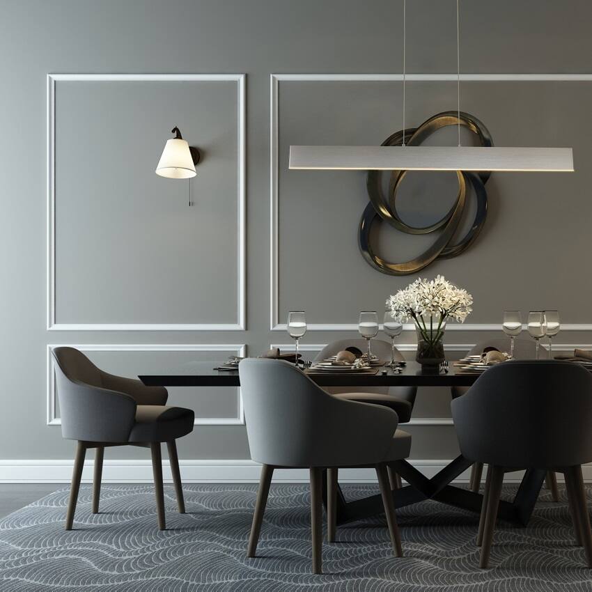 18W Direct Indirect LED Pendant Light Fixture, 3000K Daylight, UL Certified