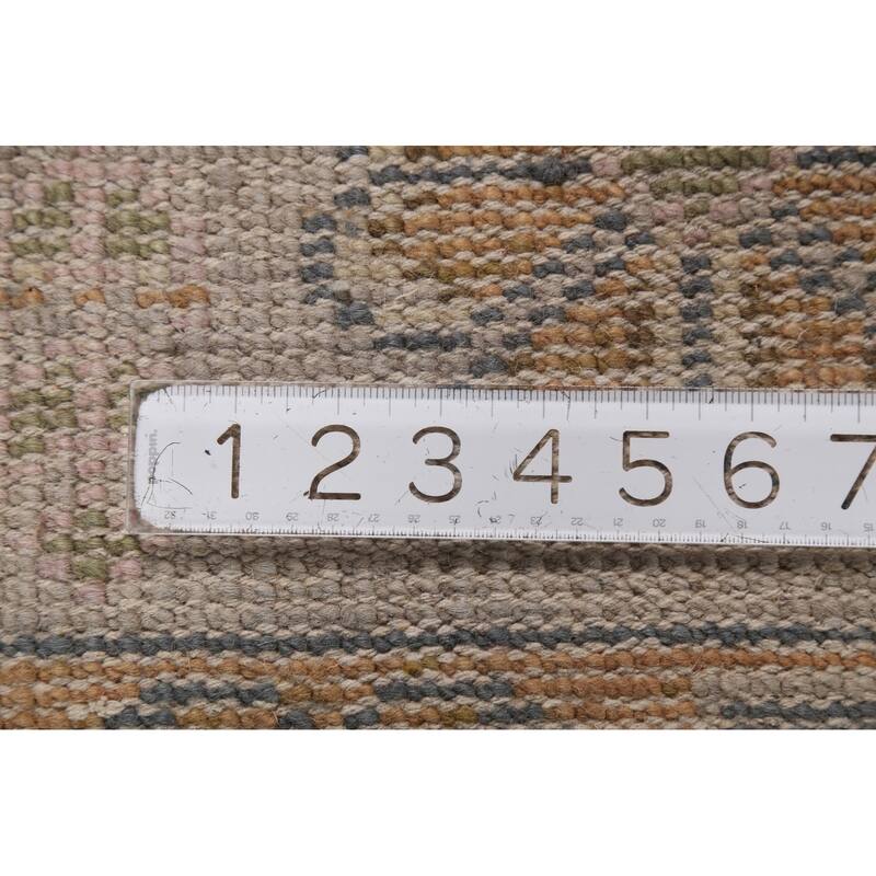 Geometric Heriz Serapi Indian Area Rug Handmade Wool Carpet - 8'9" x 12'0"