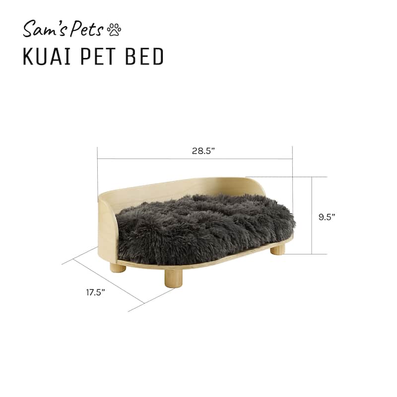 Sam's Pets Kuai Dog Bed Bent Wood Medium dark Brown