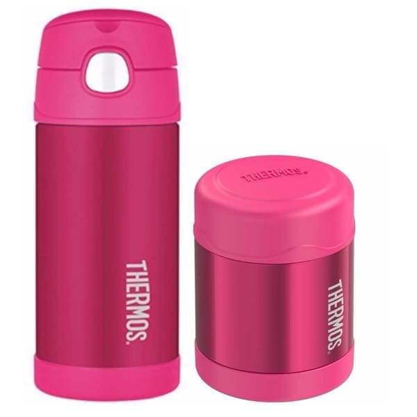 pink food flask