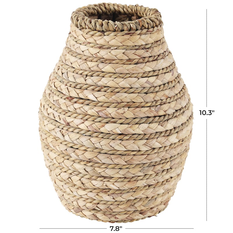 Seagrass Handmade Braided Decorative Vase - Brown - Roche River Decor