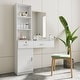 preview thumbnail 4 of 23, Multi-Layer Storage Desk for Vanity and Home Office White