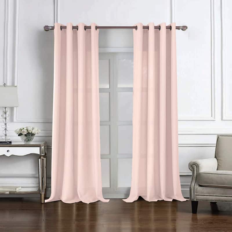 Cole Textured Grommet Panel 84" or 95" - 54" x 84" - 84 Inches - Peach