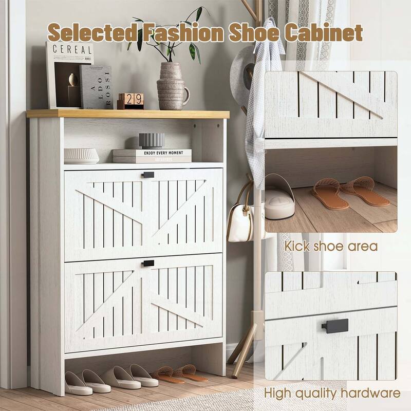 Multi-functional Shoe Cabinet with Ample Storage,Ideal for Compact Spaces
