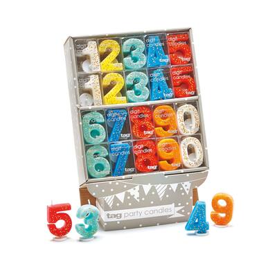 Number 3 Green Birthday Party Candle - 2" Tall Pillar Cake Decoration - Fun Novelty Candle for Celebrations