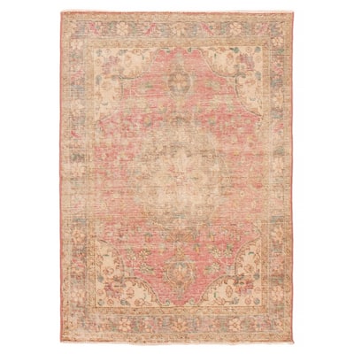 ECARPETGALLERY Hand-knotted Antalya Vintage Red Wool Rug - 3'5 x 4'8