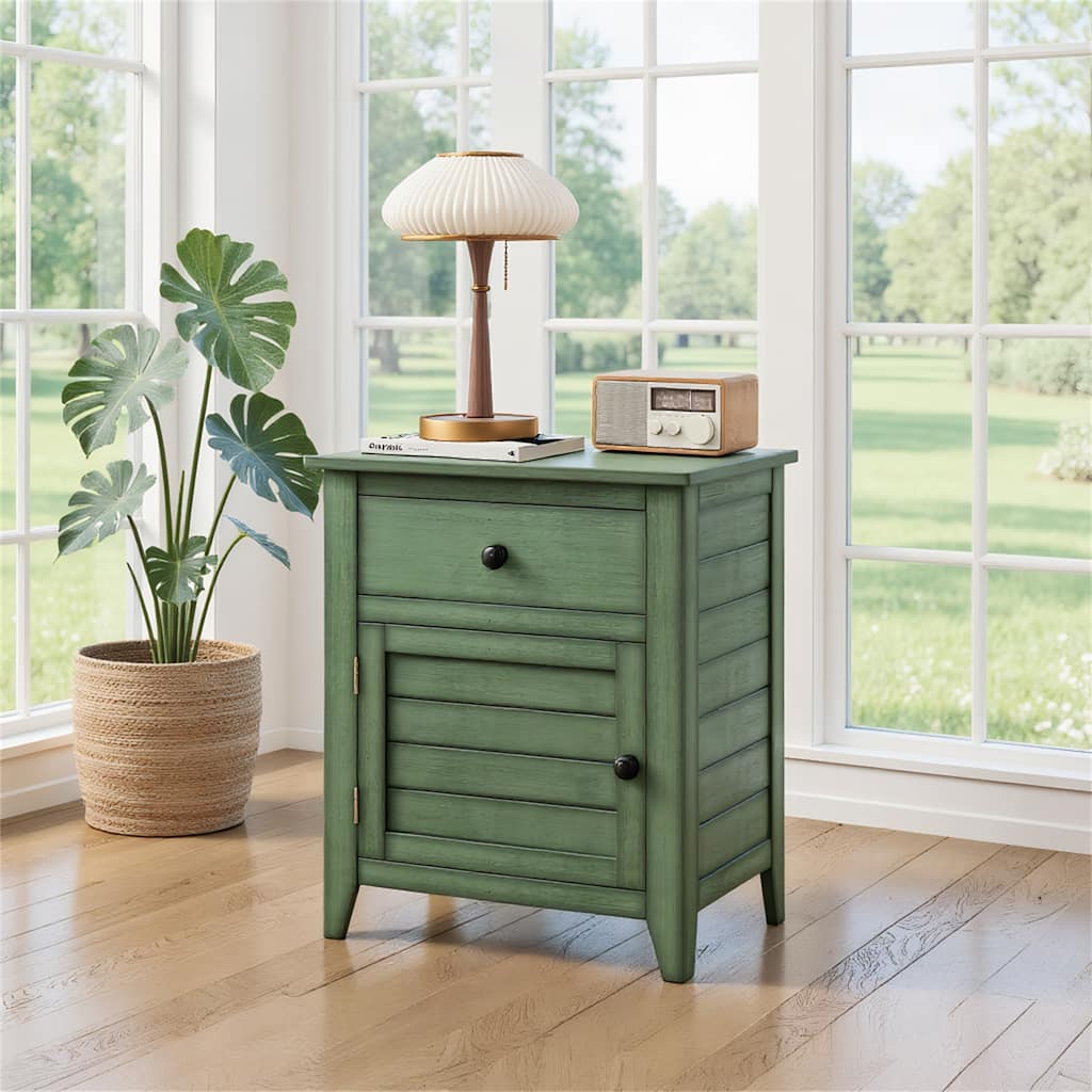 Transitional Nightstand with Storage Drawer