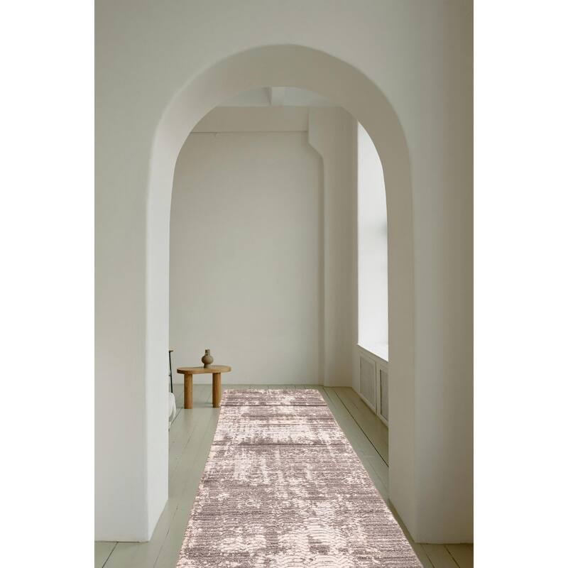 ECARPETGALLERY Hand Loomed Elysian Dark Grey Wool Rug - 2'6 x 17'8