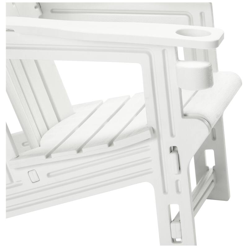 Polytrends Coastline Outdoor Poly Adirondack Chair with Cup Holder (Set of 2)