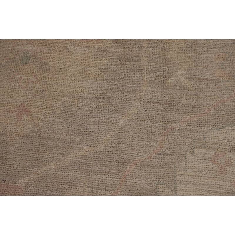 Earth Tone Oushak Vegetable Dye Area Rug Handmade Wool Carpet - 6'0"x 9'0"