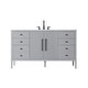 preview thumbnail 1 of 9, Elegant Lighting VF29660 Blakely 60" Free Standing Single Basin Vanity Gray