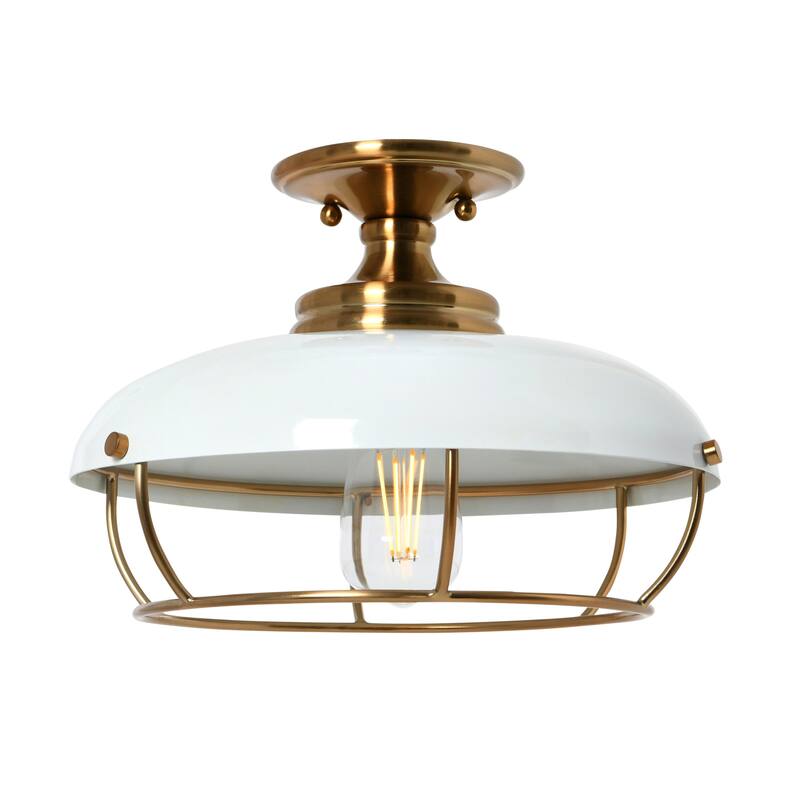 Robert Stevenson Lighting Presley - Semi-Flush Mount Ceiling Light - 13.0"L x 13.0"W x 9.0"H