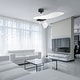 preview thumbnail 2 of 11, 54" White Propeller ABS 3-blade Modern Outdoor Ceiling Fan without Light