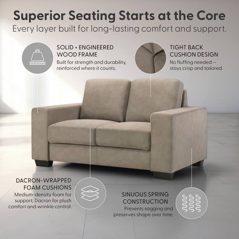 Yvonne Modern Sofa, Loveseat, Living Room Set, Upholstered Couch with Removable Cushions