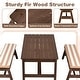 preview thumbnail 8 of 8, Gymax Kids Picnic Table Outdoor Wooden Table & Bench Set with