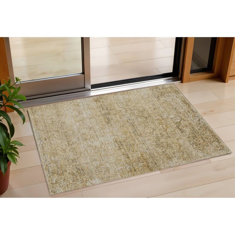 HomeRoots Abstract Traditional Rectangle Outdoor Rug - 3' x 5'