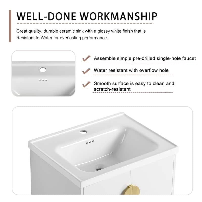60 Inch Soft Close Doors Bathroom Vanity With Sink