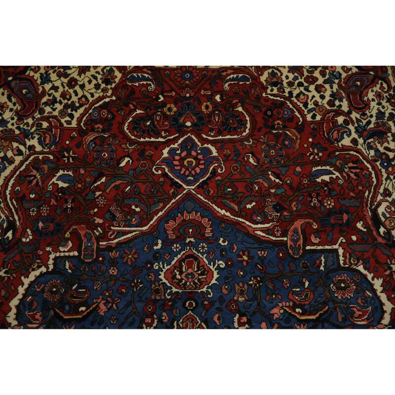 Hand Knotted Oriental 100% Wool Carpet Traditional Floral Red Bakhtiari Area Rug - 12' 2'' X 8' 6''