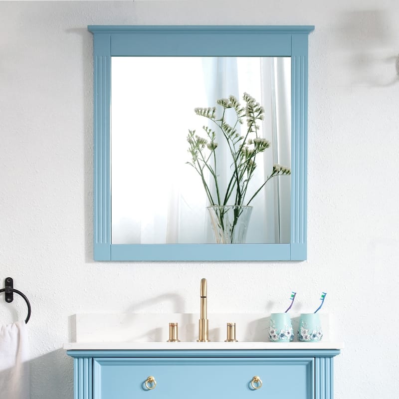 Modern 32'' W Bathroom / Vanity Mirror - Classic Blue