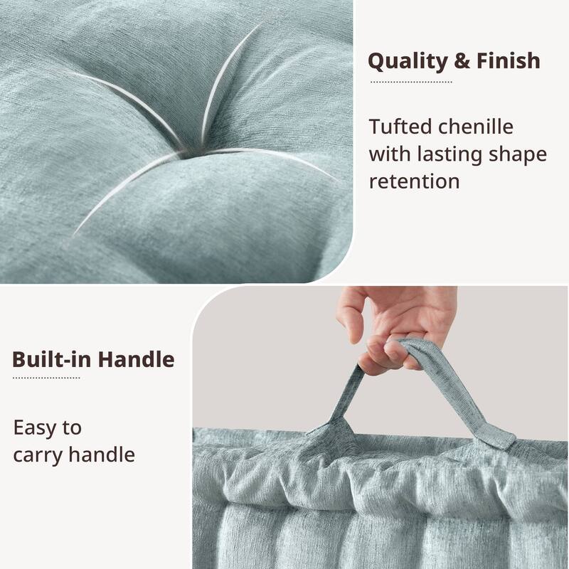 Intelligent Design Azza Poly Chenille Square Floor Pillow Cushion