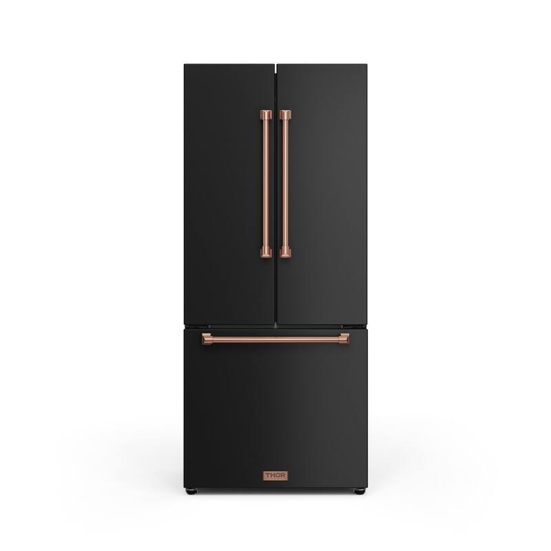 Thor Kitchen RF3017FFD Gordon Ramsay 30" Wide 17.5 Cu. Ft. Energy Star - Matte Black Rose Gold Accents