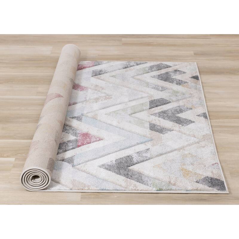 Alpine Rug Co. Fabio Multicoloured Chevron Rug